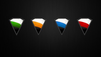 Gaming Wappen Red  Green Blue Orange